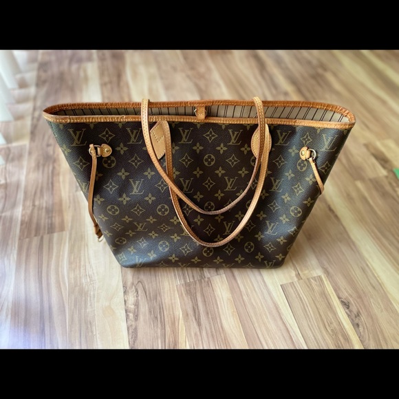 Authentic Louis Vuitton Neverfull MM With Pouch - Picture 1 of 16